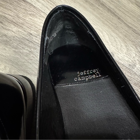 Jeffrey Campbell SUIT-ME Platform Loafer Shoe Black Size 8 - Picture 9 of 10